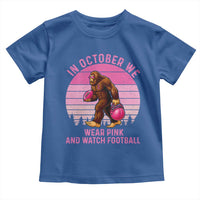 In October We Wear Pink Football Toddler T Shirt Support Breast Cancer Awareness - Wonder Print Shop