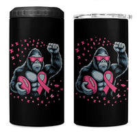 Funny Bigfoot Football 4 in 1 Can Cooler Tumbler Breast Cancer Awareness Gift