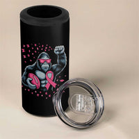 Funny Bigfoot Football 4 in 1 Can Cooler Tumbler Breast Cancer Awareness Gift