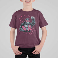 Funny Bigfoot Football T Shirt For Kid Breast Cancer Awareness Gift - Wonder Print Shop