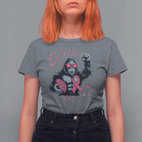 Funny Bigfoot Football T Shirt For Women Breast Cancer Awareness Gift - Wonder Print Shop