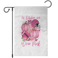 Football Breast Cancer Awareness Garden Flag In October We Wear Pink Gift - Wonder Print Shop