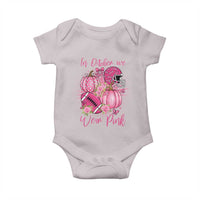 Football Breast Cancer Awareness Baby Onesie In October We Wear Pink Gift - Wonder Print Shop