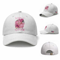 Football Breast Cancer Awareness Baseball Cap In October We Wear Pink Gift