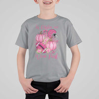 Football Breast Cancer Awareness T Shirt For Kid In October We Wear Pink Gift - Wonder Print Shop