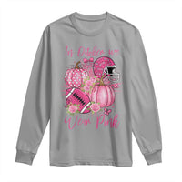 Football Breast Cancer Awareness Long Sleeve Shirt In October We Wear Pink Gift - Wonder Print Shop