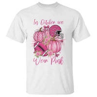 Football Breast Cancer Awareness T Shirt In October We Wear Pink Gift - Wonder Print Shop