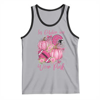 Football Breast Cancer Awareness Tank Top In October We Wear Pink Gift - Wonder Print Shop