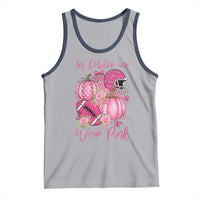 Football Breast Cancer Awareness Tank Top In October We Wear Pink Gift - Wonder Print Shop