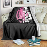 Pink Out Game Day Football Throw Blanket Breast Cancer Support - Wonder Print Shop