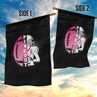 Pink Out Game Day Football Garden Flag Breast Cancer Support - Wonder Print Shop