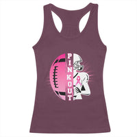 Pink Out Game Day Football Racerback Tank Top Breast Cancer Support - Wonder Print Shop