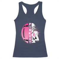 Pink Out Game Day Football Racerback Tank Top Breast Cancer Support - Wonder Print Shop