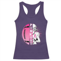 Pink Out Game Day Football Racerback Tank Top Breast Cancer Support - Wonder Print Shop