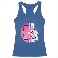 Pink Out Game Day Football Racerback Tank Top Breast Cancer Support - Wonder Print Shop