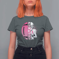 Pink Out Game Day Football T Shirt For Women Breast Cancer Support - Wonder Print Shop
