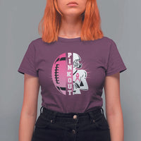 Pink Out Game Day Football T Shirt For Women Breast Cancer Support - Wonder Print Shop
