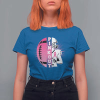 Pink Out Game Day Football T Shirt For Women Breast Cancer Support - Wonder Print Shop