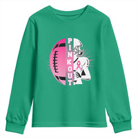 Pink Out Game Day Football Youth Sweatshirt Breast Cancer Support - Wonder Print Shop