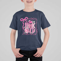 Pink Out T Shirt For Kid Football Support Breast Cancer Gift - Wonder Print Shop