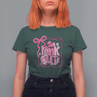 Pink Out T Shirt For Women Football Support Breast Cancer Gift - Wonder Print Shop