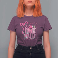 Pink Out T Shirt For Women Football Support Breast Cancer Gift - Wonder Print Shop