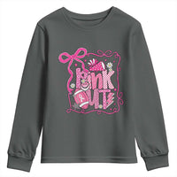 Pink Out Youth Sweatshirt Football Support Breast Cancer Gift - Wonder Print Shop