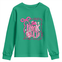 Pink Out Youth Sweatshirt Football Support Breast Cancer Gift - Wonder Print Shop
