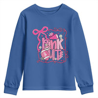Pink Out Youth Sweatshirt Football Support Breast Cancer Gift - Wonder Print Shop