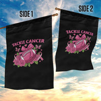 Tackle Cancer Garden Flag Football Breast Cancer Awareness Pink Ribbon - Wonder Print Shop