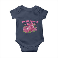 Tackle Cancer Baby Onesie Football Breast Cancer Awareness Pink Ribbon - Wonder Print Shop