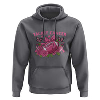 Tackle Cancer Hoodie Football Breast Cancer Awareness Pink Ribbon - Wonder Print Shop