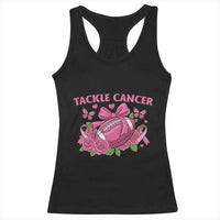 Tackle Cancer Racerback Tank Top Football Breast Cancer Awareness Pink Ribbon - Wonder Print Shop