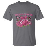 Tackle Cancer T Shirt Football Breast Cancer Awareness Pink Ribbon - Wonder Print Shop