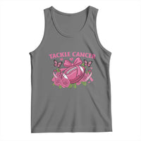 Tackle Cancer Tank Top Football Breast Cancer Awareness Pink Ribbon - Wonder Print Shop