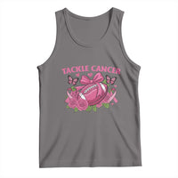 Tackle Cancer Tank Top Football Breast Cancer Awareness Pink Ribbon - Wonder Print Shop