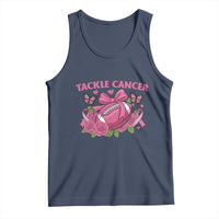 Tackle Cancer Tank Top Football Breast Cancer Awareness Pink Ribbon - Wonder Print Shop