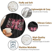 October Tackle Cancer Football Breast Cancer Awareness Throw Blanket - Wonder Print Shop