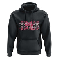 October Tackle Cancer Football Breast Cancer Awareness Hoodie - Wonder Print Shop