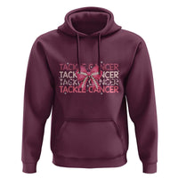 October Tackle Cancer Football Breast Cancer Awareness Hoodie - Wonder Print Shop