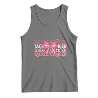October Tackle Cancer Football Breast Cancer Awareness Tank Top - Wonder Print Shop