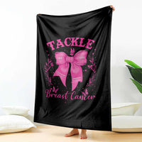 Tackle Breast Cancer Throw Blanket Support Fight Faith Pink Ribbon - Wonder Print Shop