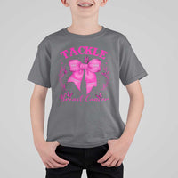 Tackle Breast Cancer T Shirt For Kid Support Fight Faith Pink Ribbon - Wonder Print Shop