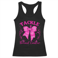 Tackle Breast Cancer Racerback Tank Top Support Fight Faith Pink Ribbon - Wonder Print Shop