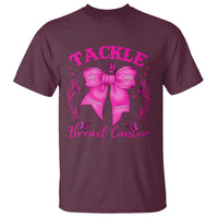 Tackle Breast Cancer T Shirt Support Fight Faith Pink Ribbon - Wonder Print Shop