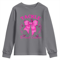 Tackle Breast Cancer Youth Sweatshirt Support Fight Faith Pink Ribbon - Wonder Print Shop