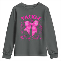 Tackle Breast Cancer Youth Sweatshirt Support Fight Faith Pink Ribbon - Wonder Print Shop