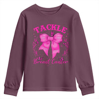 Tackle Breast Cancer Youth Sweatshirt Support Fight Faith Pink Ribbon - Wonder Print Shop