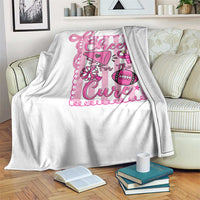 Cheer For The Cure Throw Blanket Breast Cancer Awareness Football Gift - Wonder Print Shop