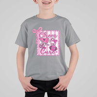 Cheer For The Cure T Shirt For Kid Breast Cancer Awareness Football Gift - Wonder Print Shop